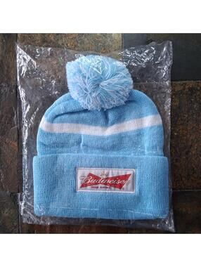 BabyBlue BUDWEISER Hockey Night In Canada Toque/Beanie/Winter Hat New In Package